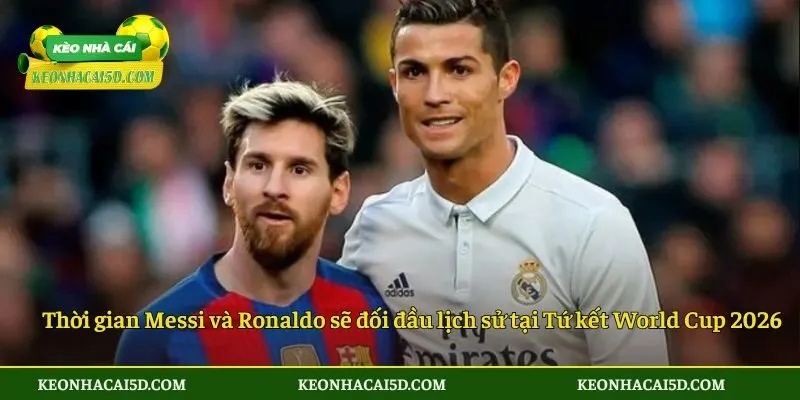Thời gian Messi và Ronaldo sẽ đối đầu lịch sử tại Tứ kết World Cup 2026